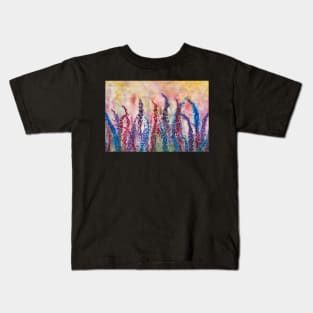 Abstract Watercolour painting - Lavender Fields Kids T-Shirt